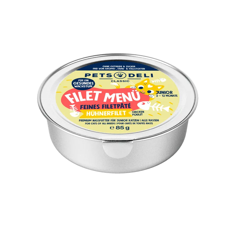 Pets Deli Kitten JUNIOR Filetmenü Hühnerfilet 85g